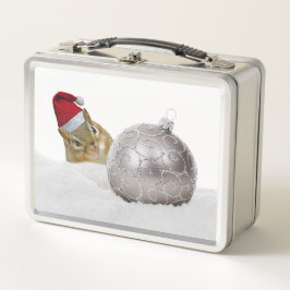 Lunch Box Jours de Noël d'argent et de neige à Chipmunk