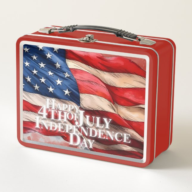 Lunch Box Joyeux 4 juillet - Fête de l'Indépendance (Devant)