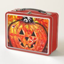 Joyeux Halloween Whimsical Jack-O Lantern