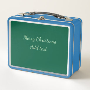 Lunch Box Joyeux Noël vert plaine solo arrière - plan vacanc