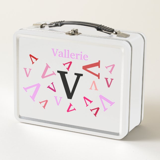 Lunch Box - Jumbled Letters in Pink (Vorderseite)