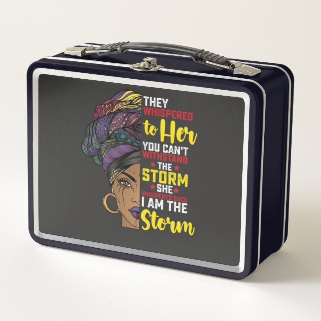 Lunch Box Junetten Je Suis La Tempête Melanin Black Girl (Devant)