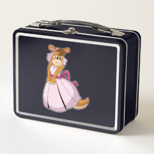 Lunch Box Kangourou en mariée avec une robe de mariée