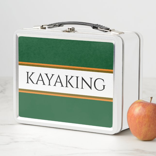 Lunch Box KAYAKING Forest Vert Blanc Orange Rouge (En situation)