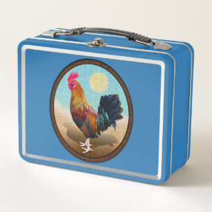 Lunch Box Key West - Rooster tzigane Vintage ovale
