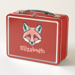 Lunch Box Kind and clever fox customizable Kids 