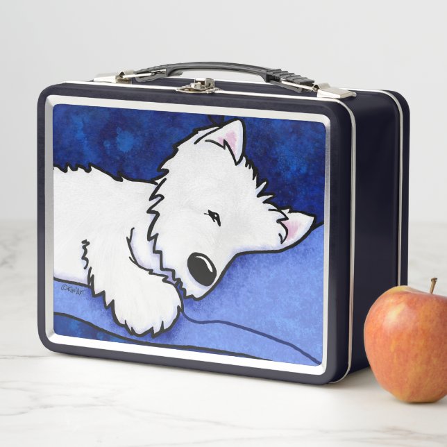Lunch Box KiniArt Sleepy Westie (En situation)