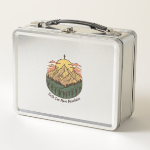 Lunch Box La foi peut déplacer les montagnes Vintage Mountai