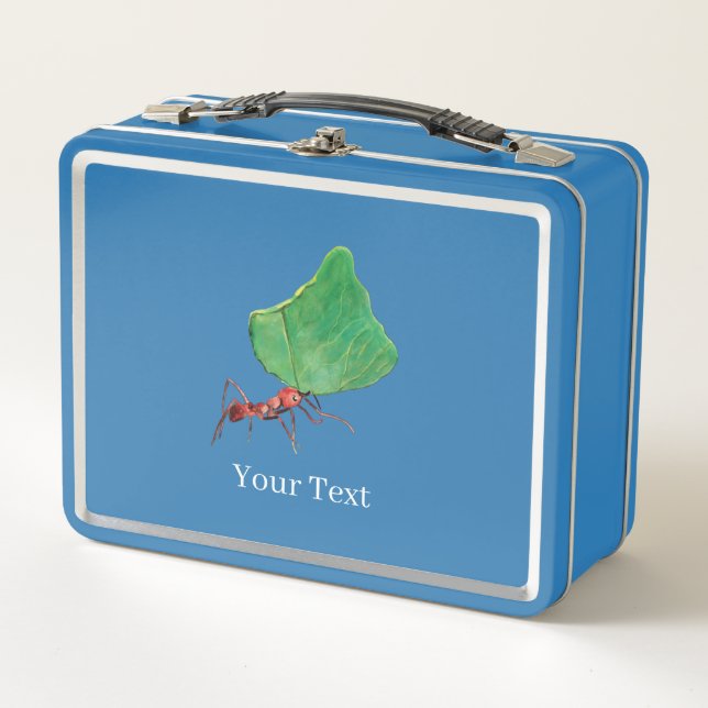 Lunch Box La fourmi transportant une grosse feuille Illustra (Devant)