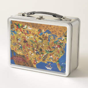 Lunch Box L'Amérique de William Gropper - folklore de bande