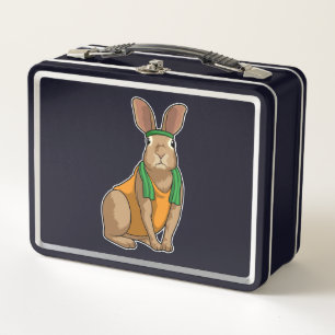 Lunch Box Lapin comme coureur avec serviette