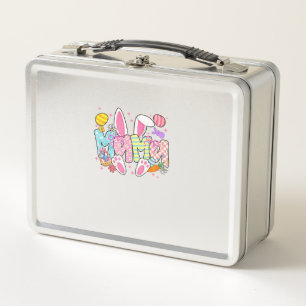 Lunch Box Lapin de Pâques Maman Oreilles Coquette Nœud Lapin