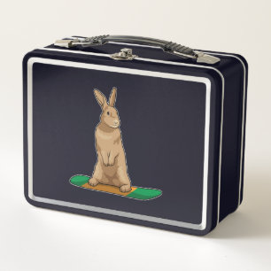 Lunch Box Lapin en Snowboard avec Snowboard