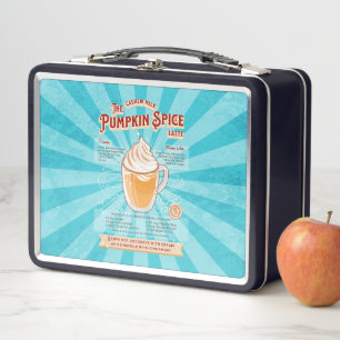 Lunch Box Latte épice Citrouille vintage - Poster de la rece