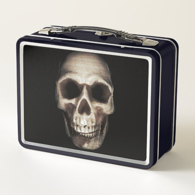 Lunch Box Le crâne humain Patiné sur le noir (Dos)