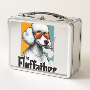 Lunch Box Le Fluffather Caniche Vintage Drôle de Chien Mafia
