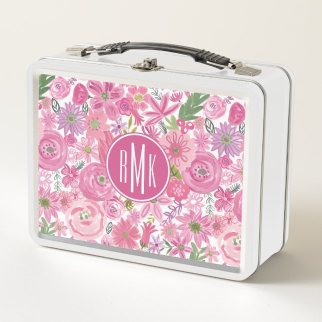 Lunch Box Le monogramme | je dentelle le motif floral (Devant)