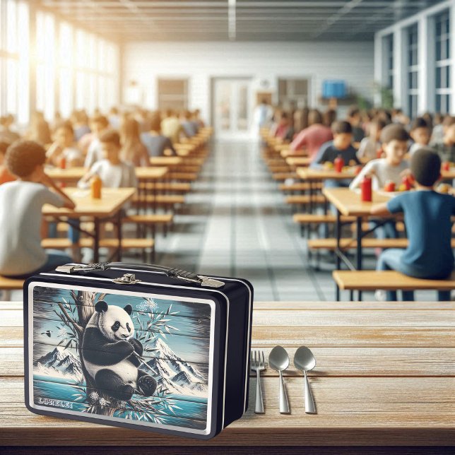 Lunch Box Le paradis boisé de Panda : traitement au bambou (Créateur téléchargé)