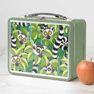 Lunch Box Lémuriens de Madagascar dans la jungle exotique