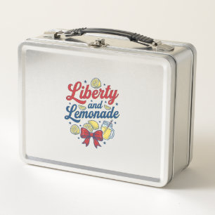 Lunch Box Liberté et limonade patriotique citron vecteur T-s