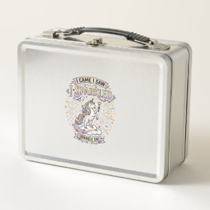 Lunch Box Licorne J'arrivai Je Vis Je Scintillai Impression