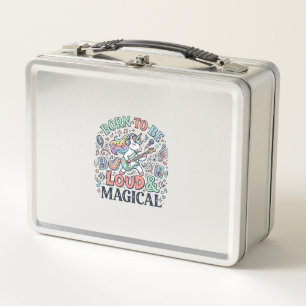 Lunch Box Licorne née pour être forte et magique Blanc Origi