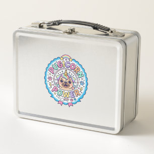 Lunch Box Licorne Pugicorn Puissance Drôle Cadeau Mignon Con