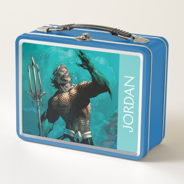 Lunch Box Ligue Justice #10 Aquaman Noyé Variant de Terre (Devant)