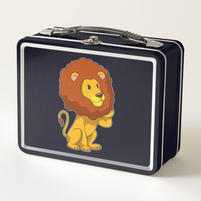 Lunch Box Lion avec boucles (Devant)