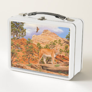 Lunch Box Lion De La Montagne Cougar Dans Le Parc National D
