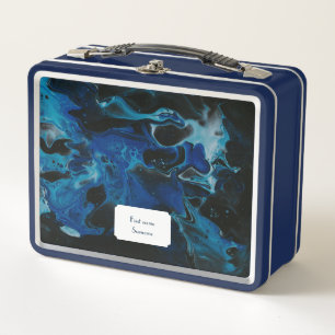 Lunch Box Liquide psychédélique bleu foncé