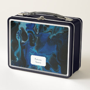 Lunch Box Liquide psychédélique bleu foncé
