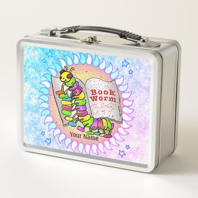 Lunch Box Livre Worm Lecture retour à l'école (Devant)