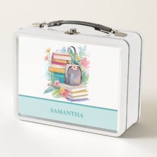 Lunch Box Livres et cartable aquarelles colorés