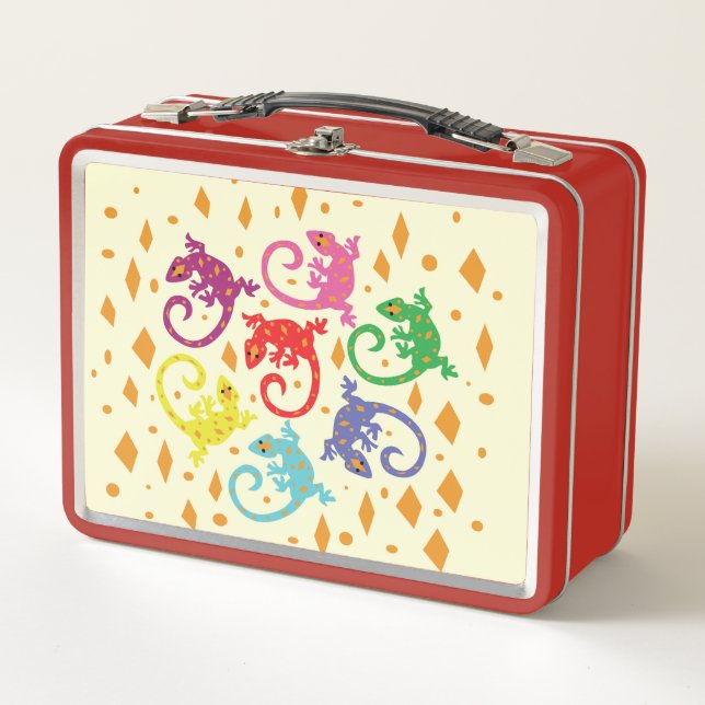 Lunch Box Lizards colorés (Devant)