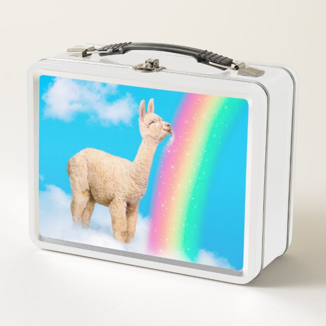 Lunch Box Llama Licking Rainbow (Devant)