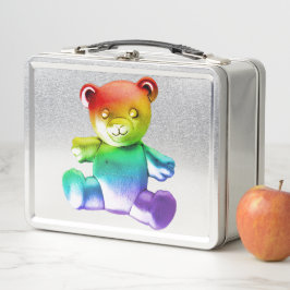 Lunch Box L'ours en peluche en métal brossé SlipperyJoe's dé