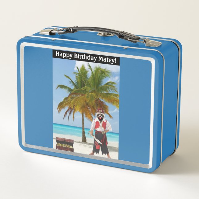 Lunch Box Lunch box. Joyeux Anniversaire Matey ! raton/garço (Dos)