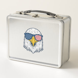 Lunch Box Lunettes de soleil aigle patriotique dessin vector