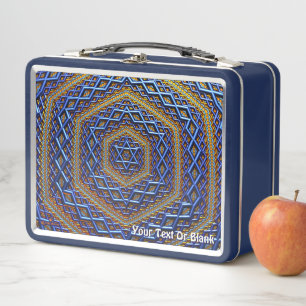 Lunch Box Magène métallique orné David