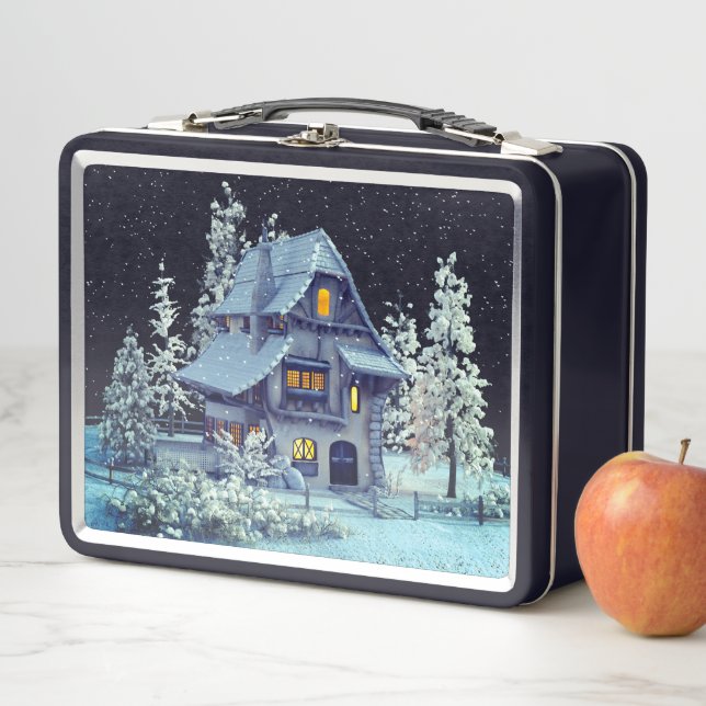 Lunch Box Maison d'hiver (En situation)