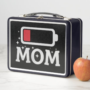 Lunch Box Maman Batterie Faible Épuisée Drôle Fête des Mères