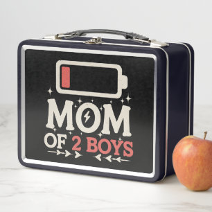 Lunch Box Maman de 2 garçons batterie faible Maman drôle de