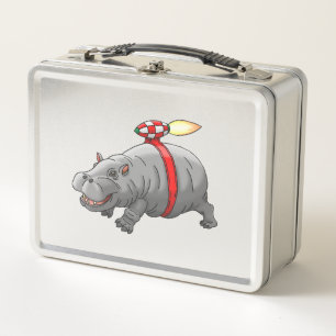 Lunch Box Manège en jetpack d'hippopotame