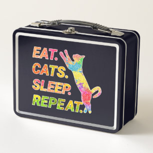 Lunch Box Manger, Dormir, Chats, Répéter - Amoureux des chat