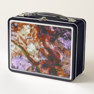 Lunch Box Marbre de cristal de quartz de feu Abstrait