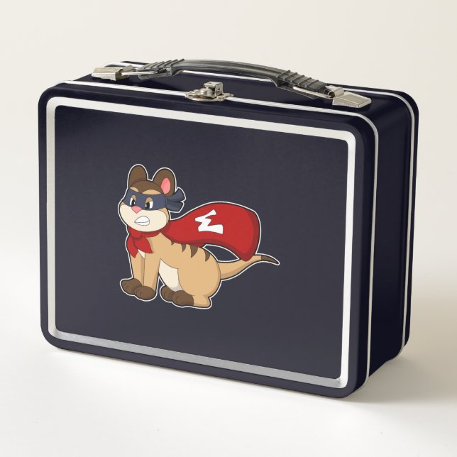 Lunch Box Meerkat en héros avec masque (Devant)