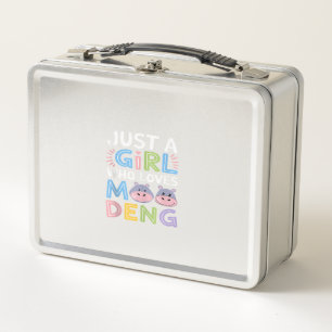 Lunch Box Mens MooDeng Juste une fille qui aime Moo Deng Fun