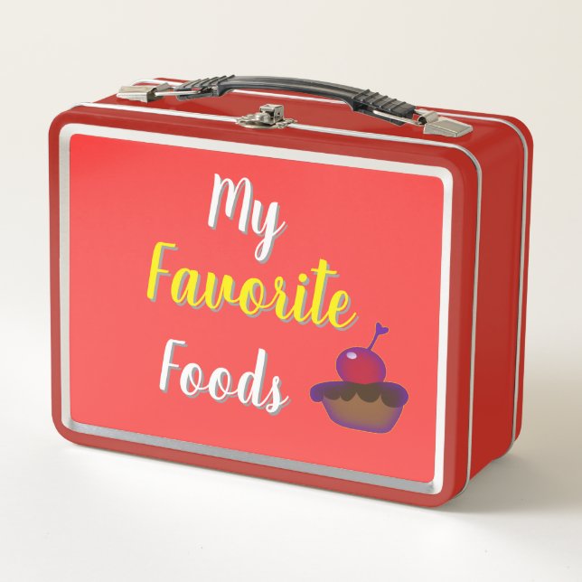 Lunch Box Mes Aliments Préférés Rouges (Devant)