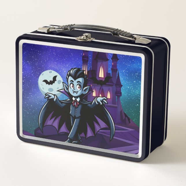 Lunch Box Mignonne, whimsical Halloween vampire (Devant)